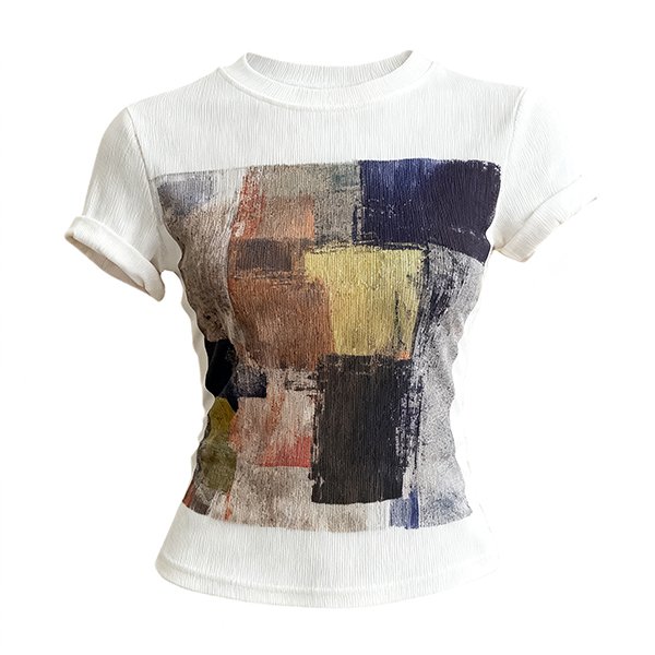 Women's New Design Slim-Fit T-Shirt - Anti-Pilling O-Neck Breat+F2:G42hable Fashion